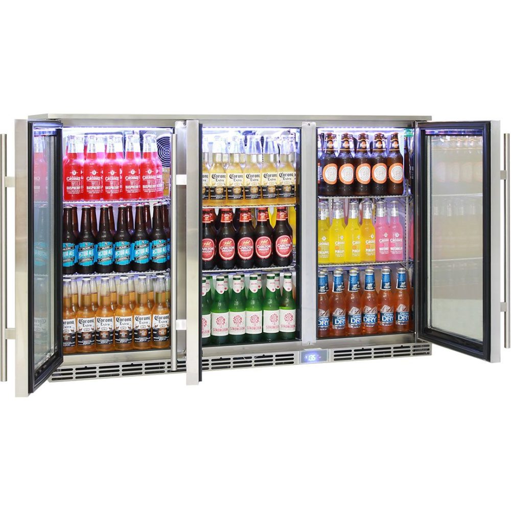 Rhino - GSP3H-SS - 330 Litre 3 Door Alfresco Bar Fridge