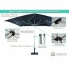 Instant Shade Umbrella Cafe Series - 4.2m Octagonal - Acrylic - Black - Image 6