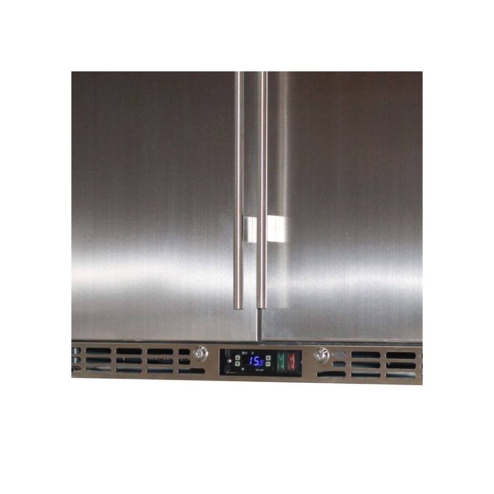 Rhino - SG2H-SD - Stainless Steel Solid 2 Door Bar Fridge - Image 2