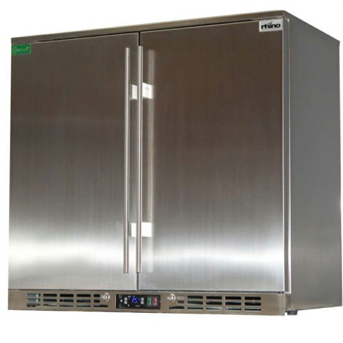 Rhino Stainless Steel 2 Door All Stainless Steel Bar Fridge