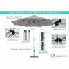 Instant Shade Umbrella Cafe Series - 2m Square - Acrylic - Natural - Image 4