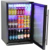 Schmick - SK118L-B - Black Heated Glass with Triple Glazing Bar Fridge - Left Hinged - Image 2
