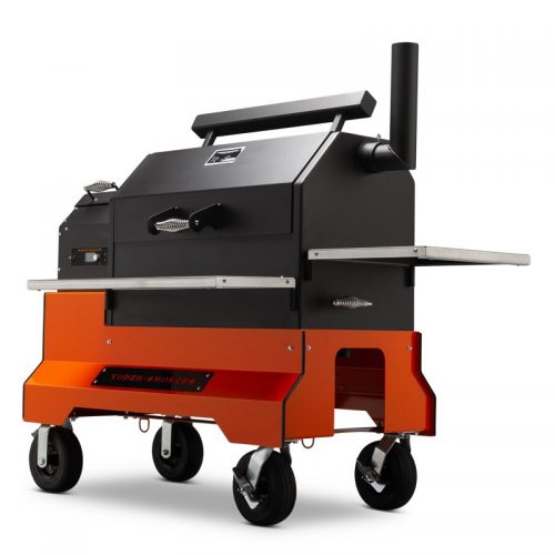 Yoder YS640S Competition Cart Pellet Grill - Orange