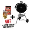 Weber 57cm Original Kettle - Includes FREE 24PC Sureburn Fire Starters & 4kg Briquettes
