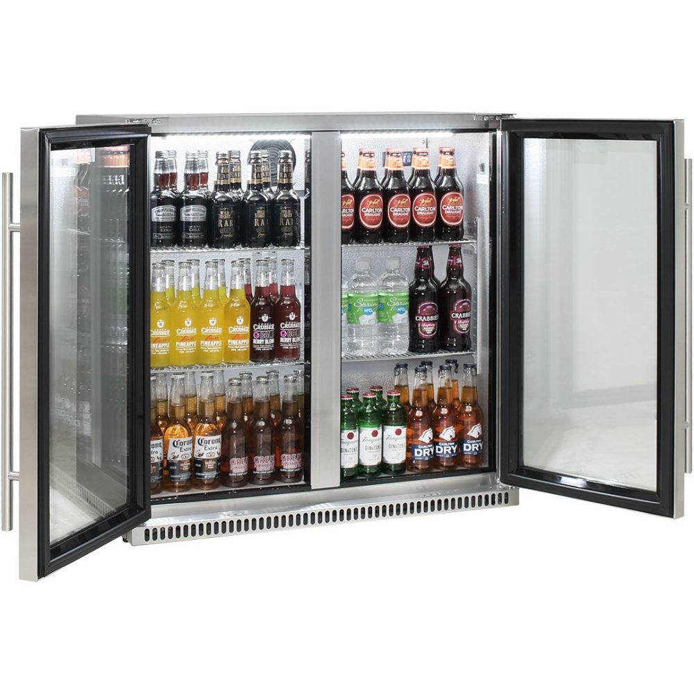 Schmick - SK190-SS - Stainless Steel Heated Glass and Triple Glazing Bar Fridge - Image 2