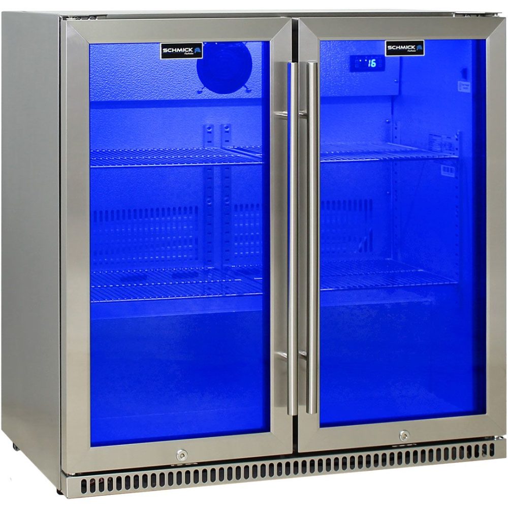 Schmick - SK190-SS - Stainless Steel Heated Glass and Triple Glazing Bar Fridge - Image 3