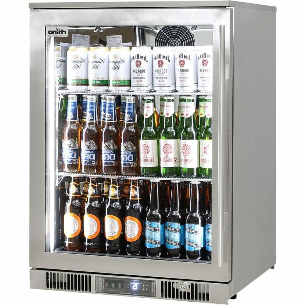 Rhino - ENV1L-SS - Stainless Steel Glass Door Bar Fridge - Left Hinge