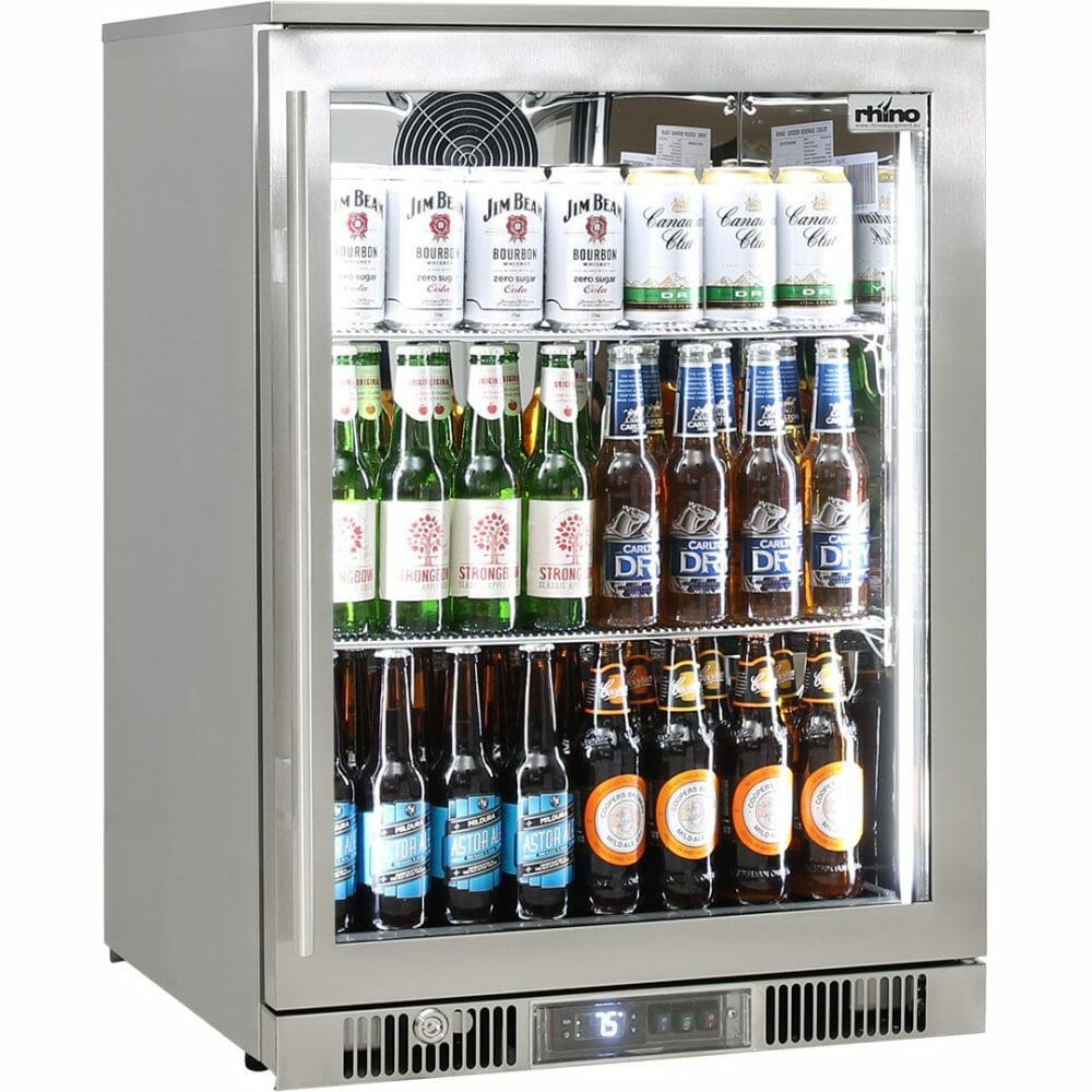 Rhino - ENV1L-SS - Stainless Steel Glass Door Bar Fridge - Left Hinge - Image 2