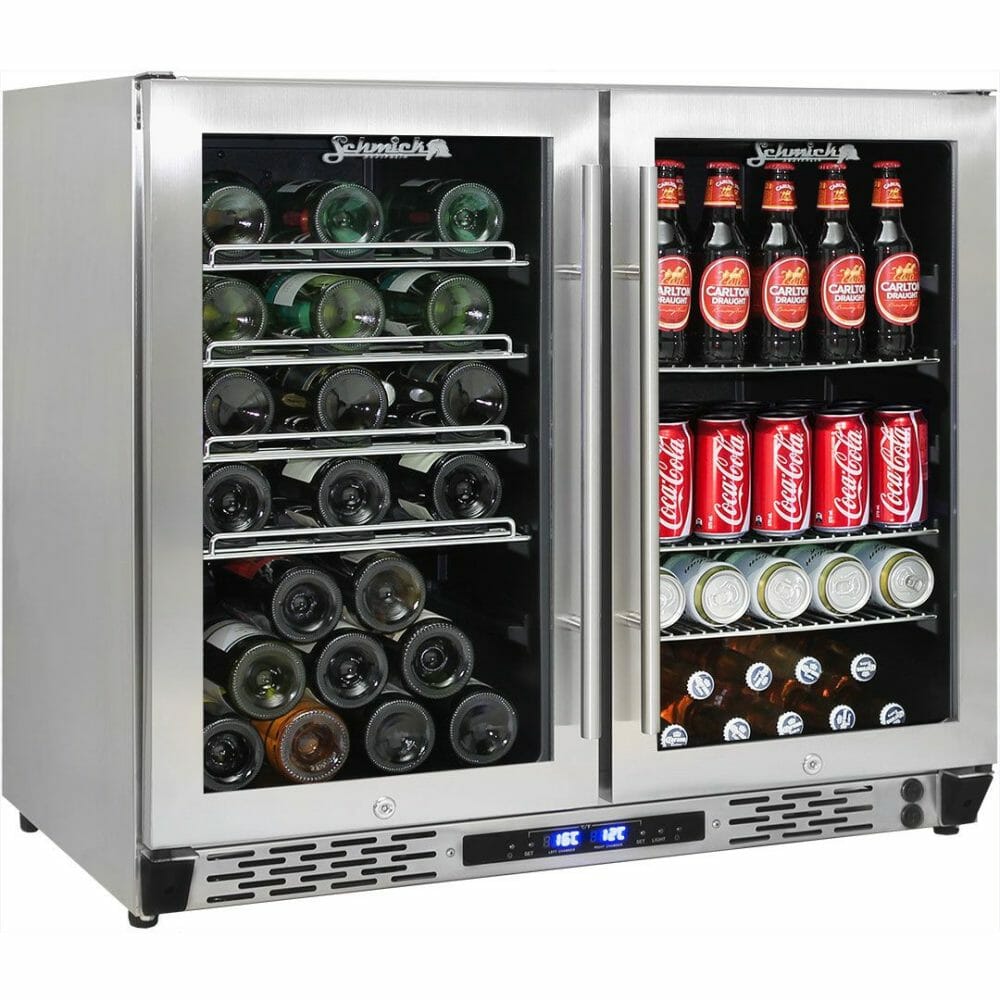 Schmick - JC190-GG - 190 Litre Twin Zone Beer And Wine Alfresco Bar Fridge