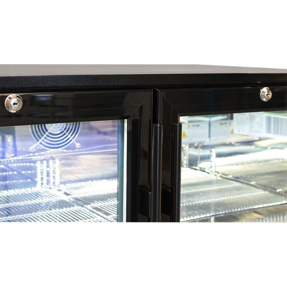 Rhino - SG2H-NQ - Black Quiet Night Club Multi Colored LEDs 2 Door Bar Fridge - Image 5