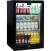 Schmick - SK118L-B - Black Heated Glass with Triple Glazing Bar Fridge - Left Hinged
