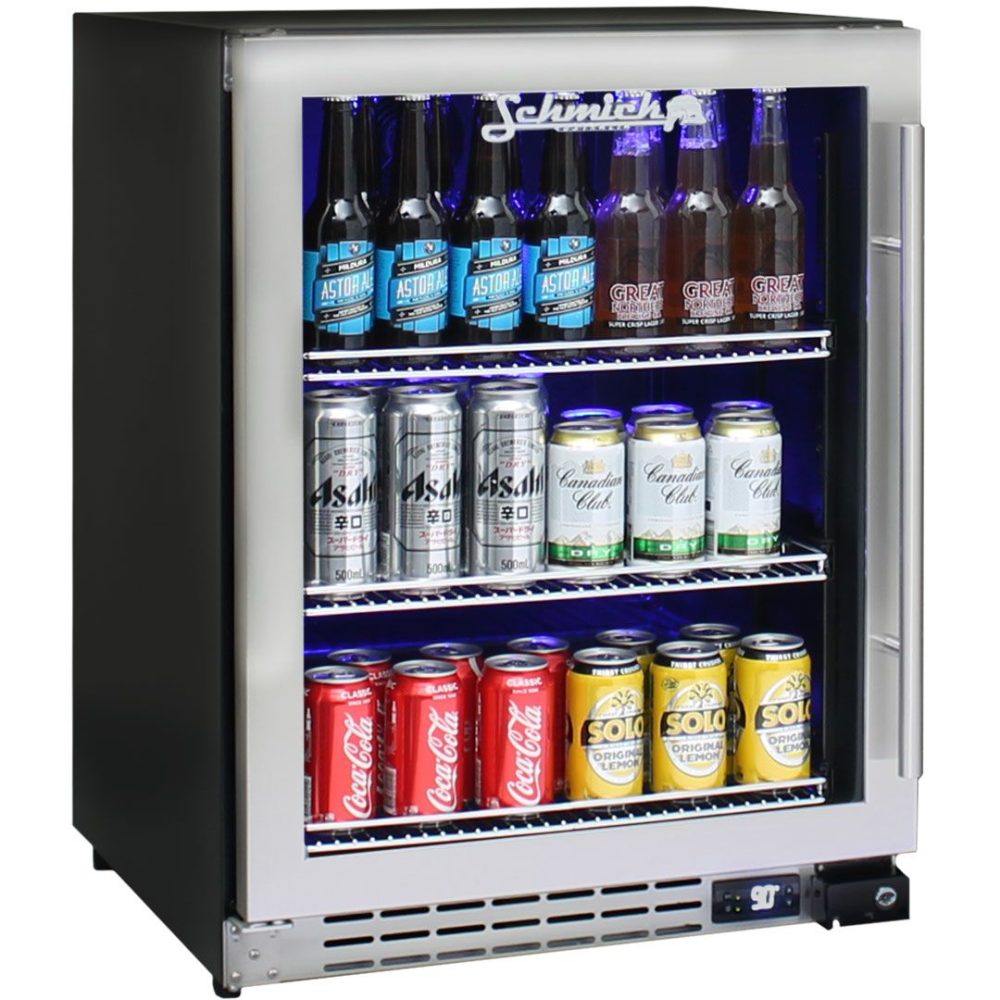 Schmick - JC132B - Black Triple Glazed Fridge - Left Hinged