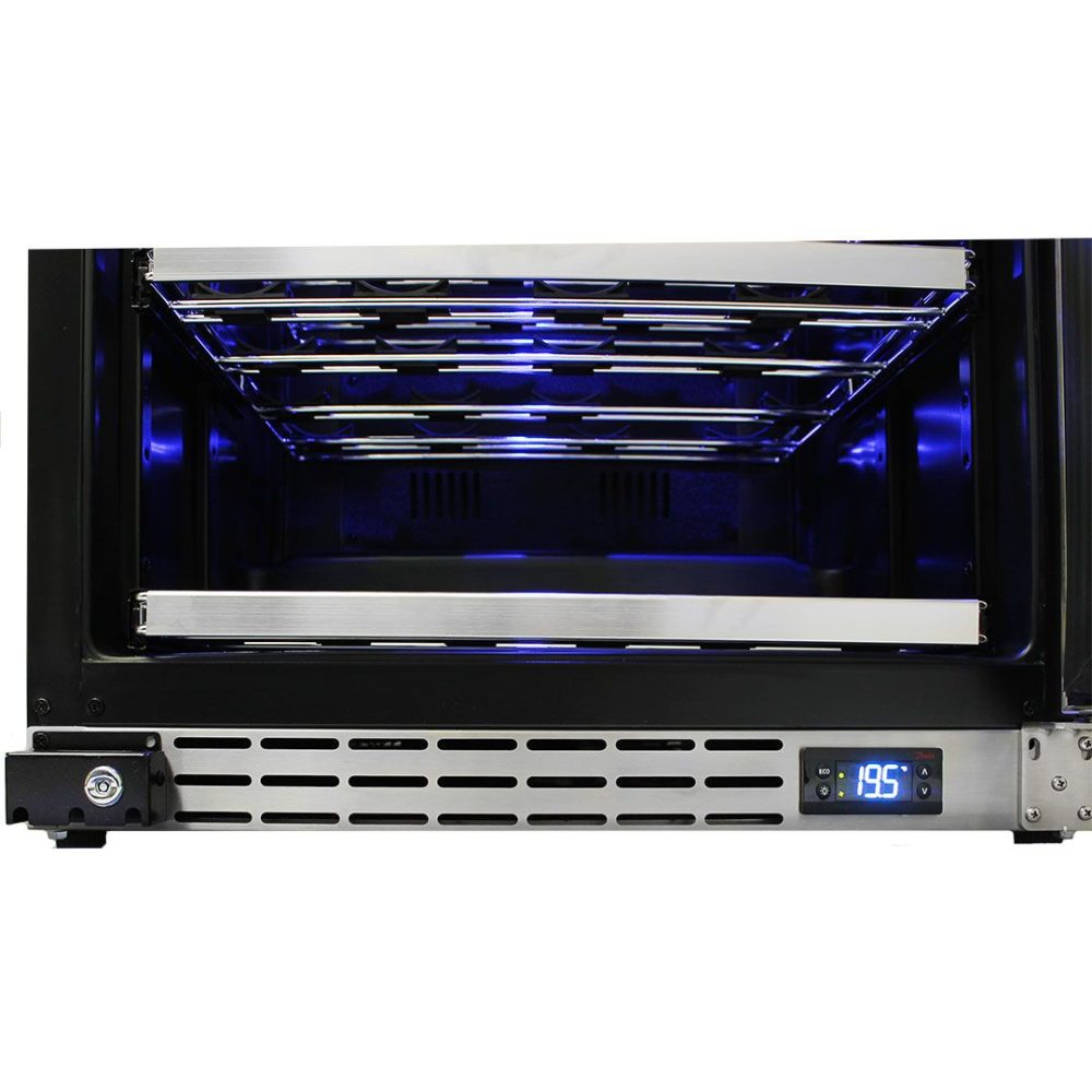Schmick - JC132B - Black Triple Glazed Fridge - Left Hinged - Image 4