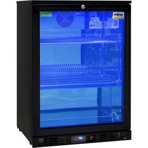 Rhino - SG1L-NC - Black Night Club Multi Colored LEDs Bar Fridge - Left Hinged