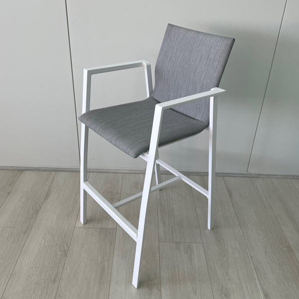 White outdoor online bar stools