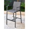 Melton Craft Bronte Padded Bar Stool - Charcoal