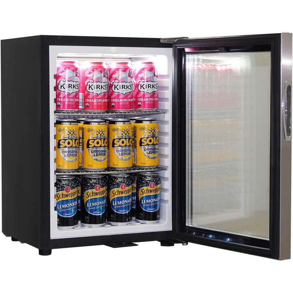 Schmick - SK40-SS - Mini Bar Fridge Quiet Running with Shallow Depth, Glass Door - Right Hinged (Reversible) - Image 2