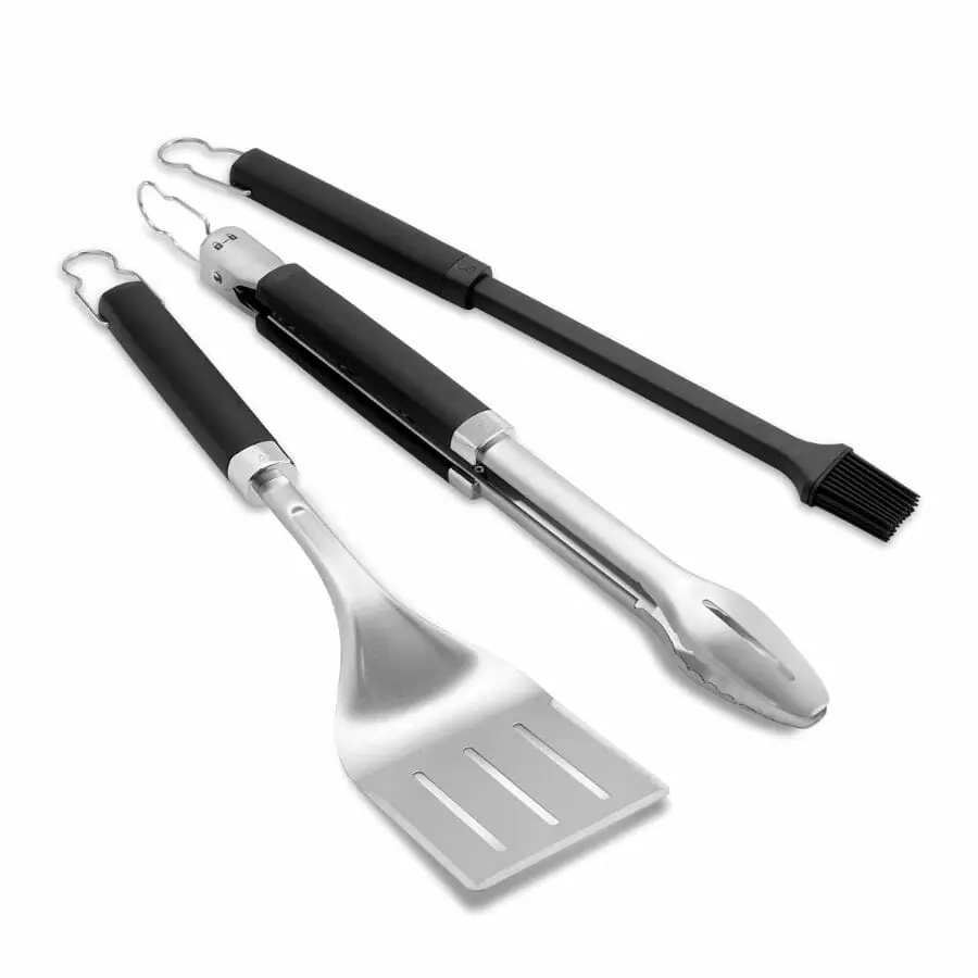 Weber 3 Piece Tool Set Tongs Spatula And Basting Brush - Image 3