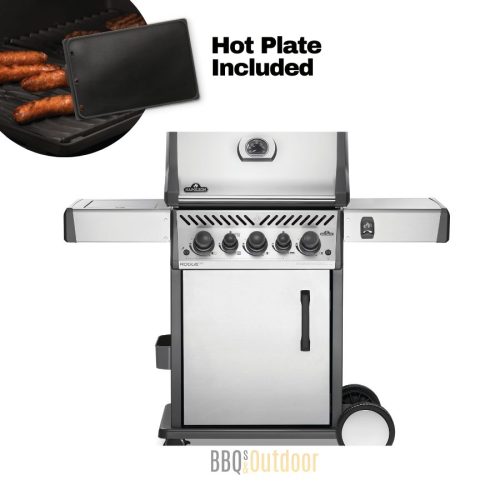 Napoleon Rogue 425 SS- IR Side Burner, Rear Burner, SS Grills, Mulfitfunctional Warming Rack- LPG