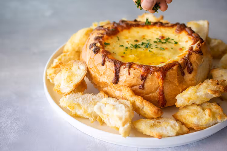 garlic bread cob loaf