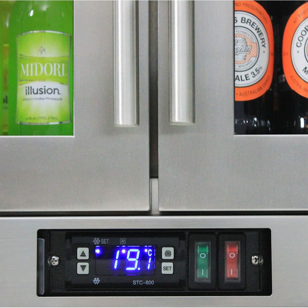 Rhino - SG2H-HD - Black Heated Glass 2 Door Bar Fridge - Image 3