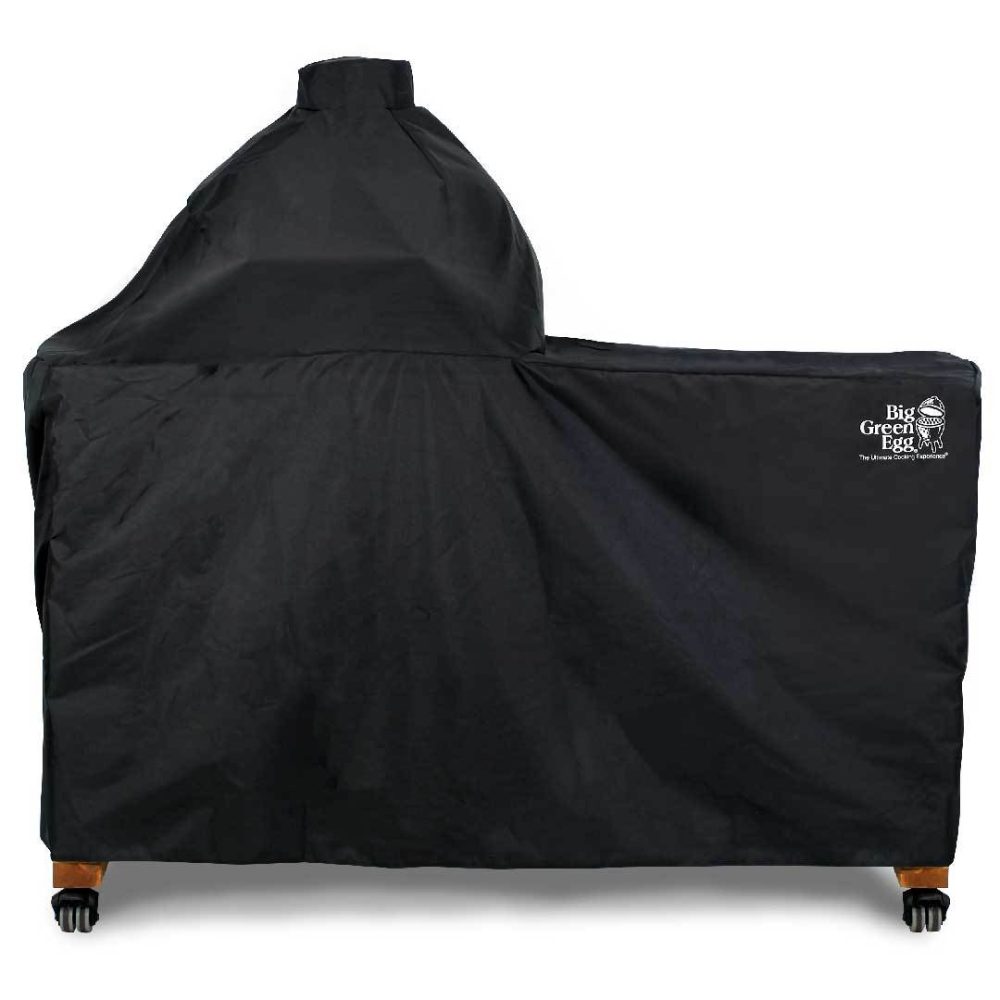 Big Green Egg Cover E - L in Solid Acacia Table