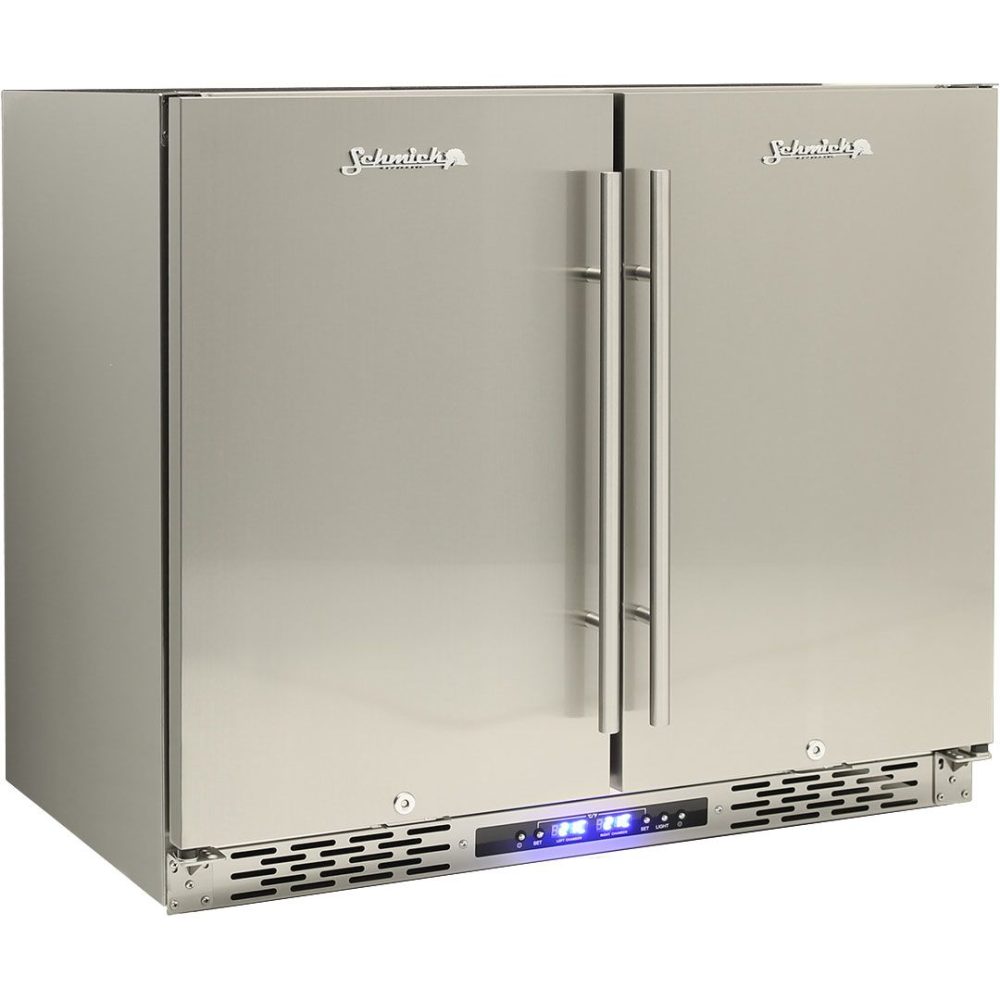 Schmick - JC190-SS - Stainless Steel Solid Door Twin Zone Beer & Wine