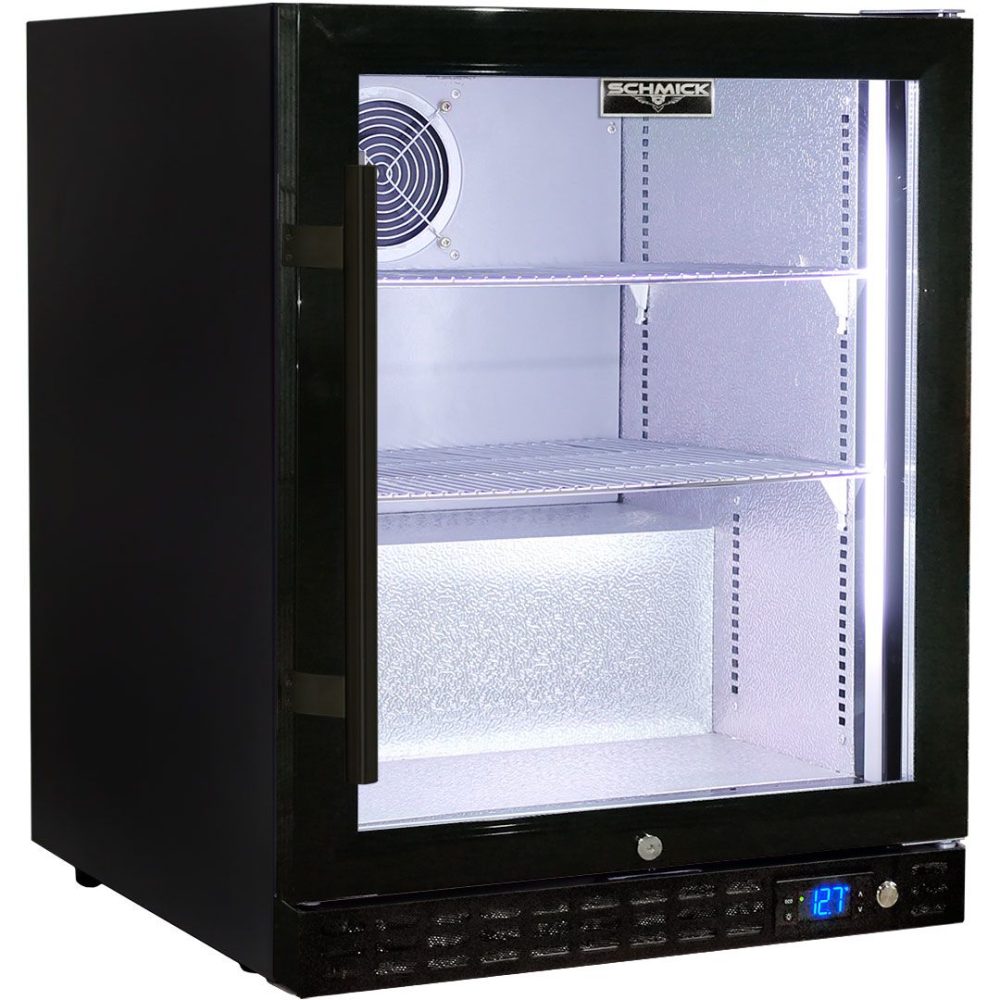 Schmick - SK86L-B-HD - Black Heated Glass Door Bar Fridge - Left Hinged - Image 2