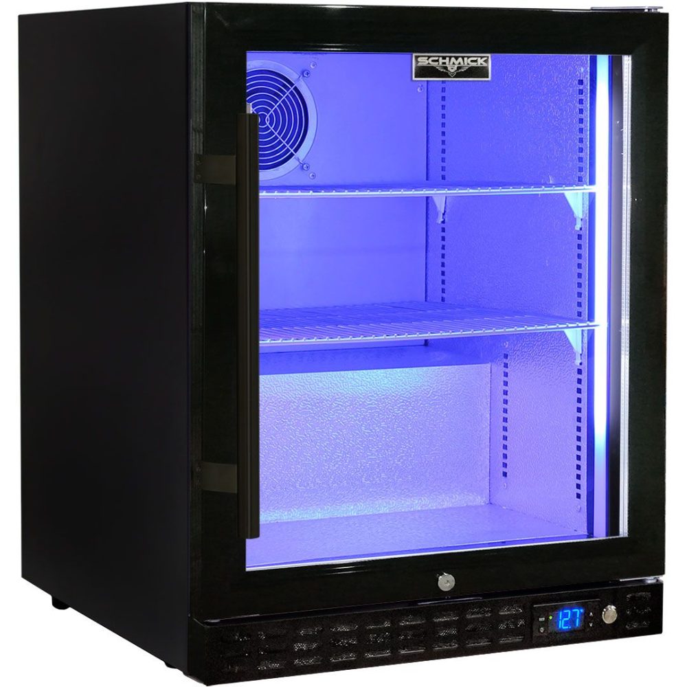Schmick - SK86L-B-HD - Black Heated Glass Door Bar Fridge - Left Hinged - Image 4