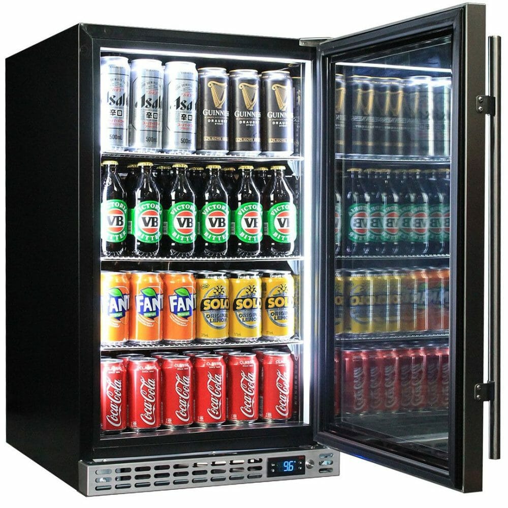 Schmick - SK126-SS - Stainless Steel Triple Glazed Glass Door Bar Fridge - Right Hinged (Reversible) - Image 2