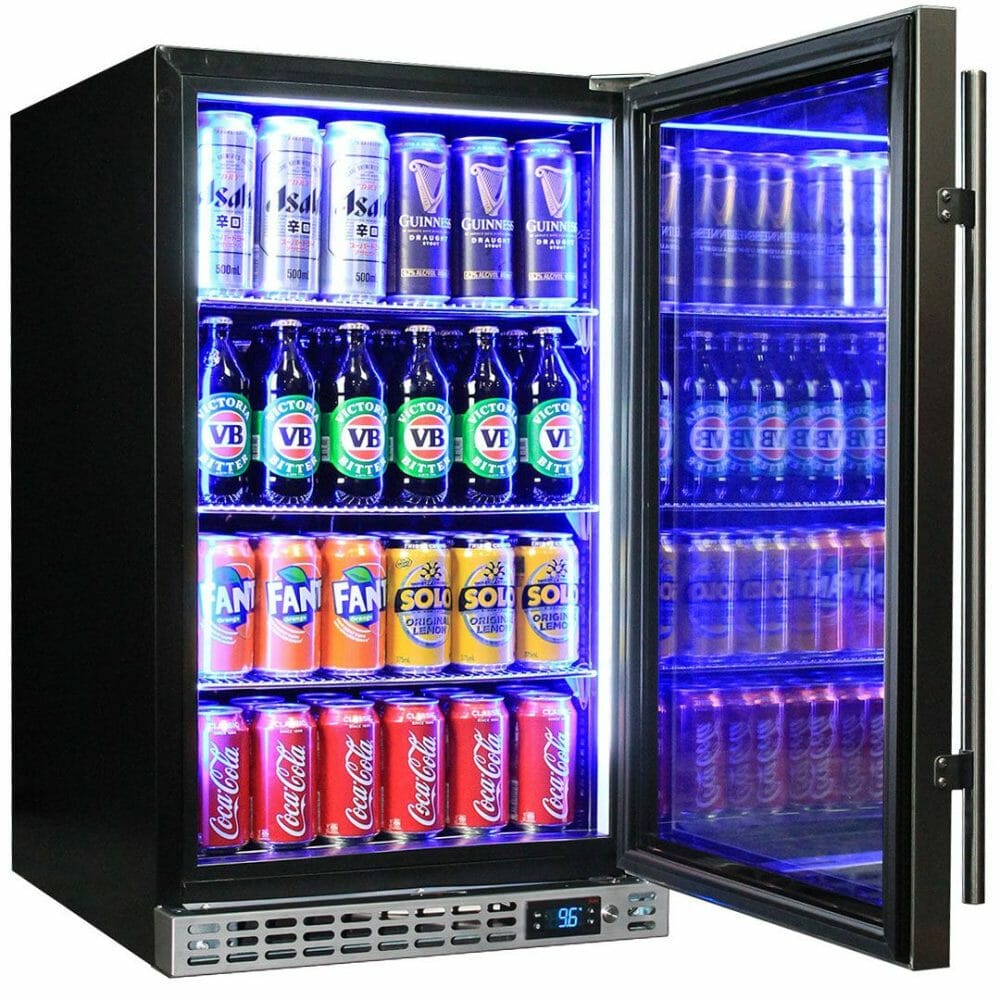 Schmick - SK126-SS - Stainless Steel Triple Glazed Glass Door Bar Fridge - Right Hinged (Reversible) - Image 3