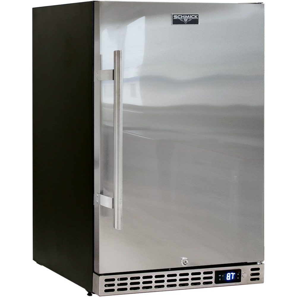 Schmick - SK116-SD - Solid Door Stainless Steel Bar Fridge - Right Hinged