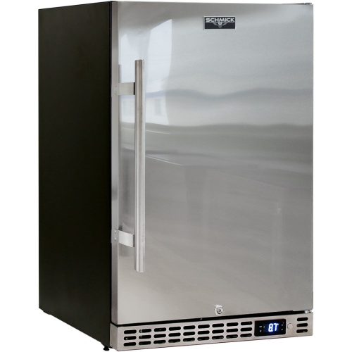 Schmick - SK116-SD - 105 Litre Quiet Stainless Steel Solid Door Bar Fridge