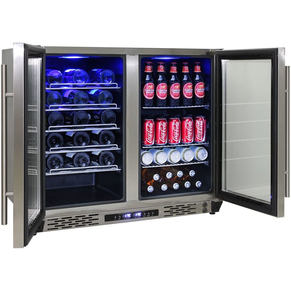 Schmick - JC190-SS - 190 Litre Twin Zone Beer And Wine Bar Fridge