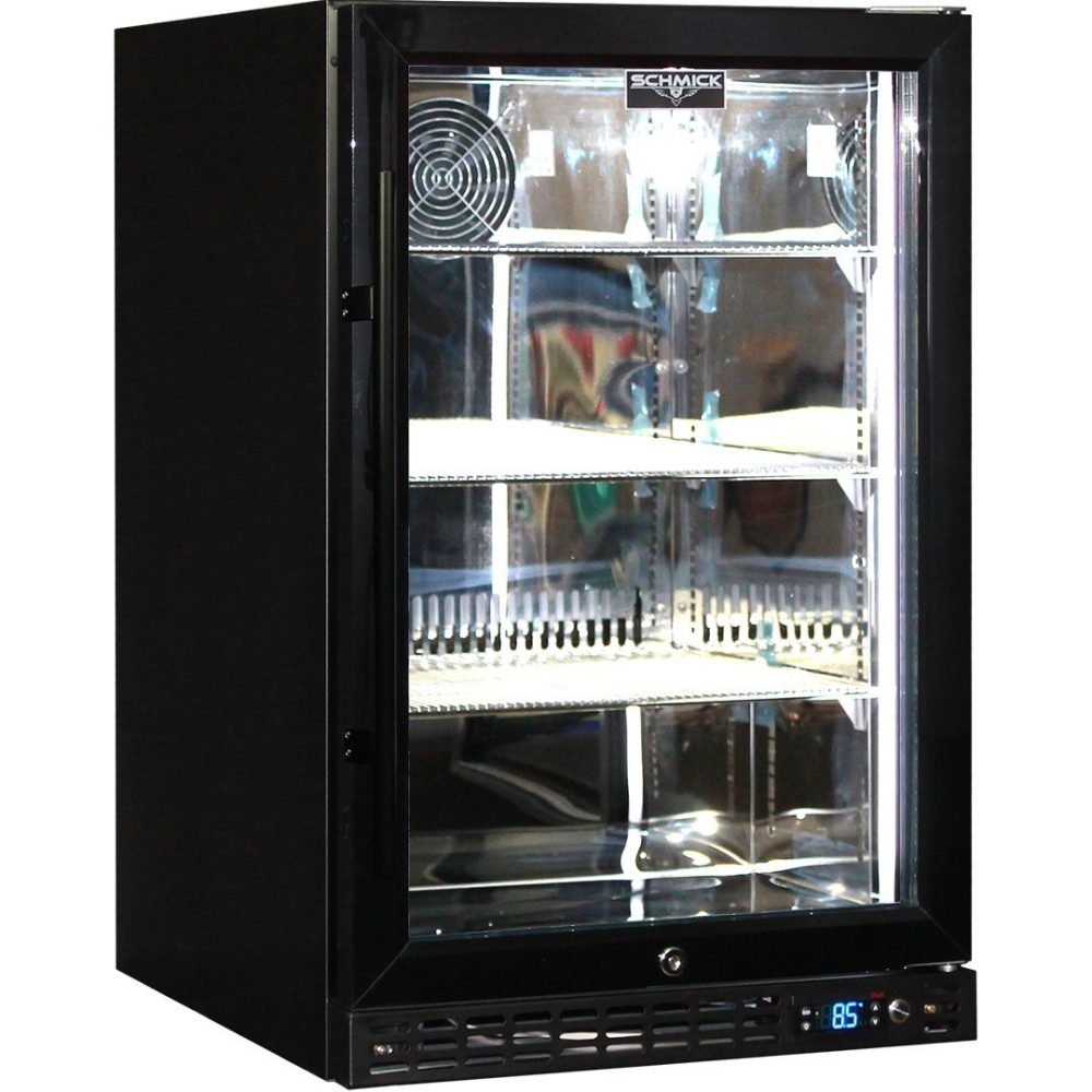 Schmick 1 Door Bar Fridge, Quiet Running, Front Venting, Triple Glazed Low E Glass, Black - Right Hinged - Image 4