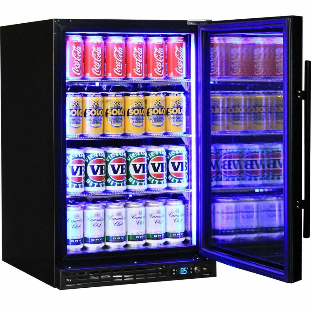Schmick 1 Door Bar Fridge, Quiet Running, Front Venting, Triple Glazed Low E Glass, Black - Right Hinged - Image 3