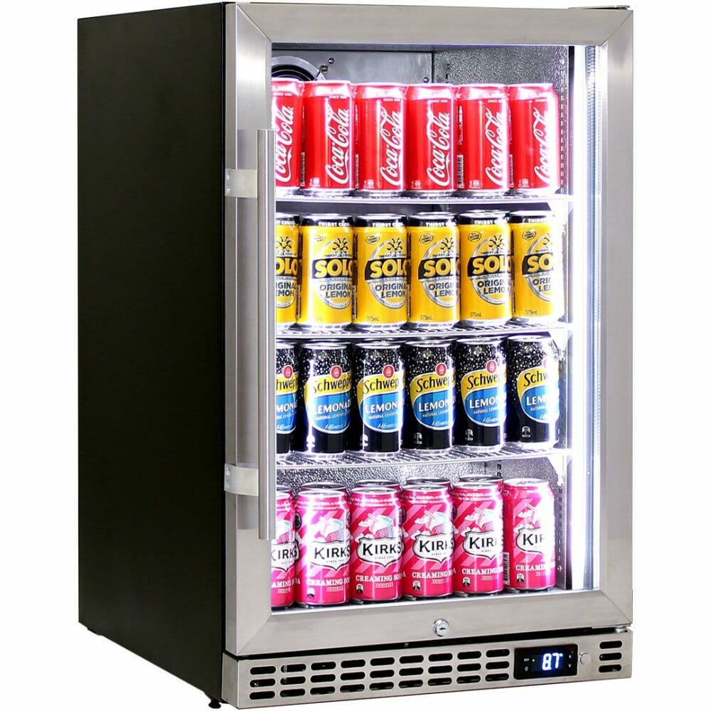 Schmick - SK116R-HD - Stainless Steel Door with Heated Glass Bar Fridge - Right Hinged