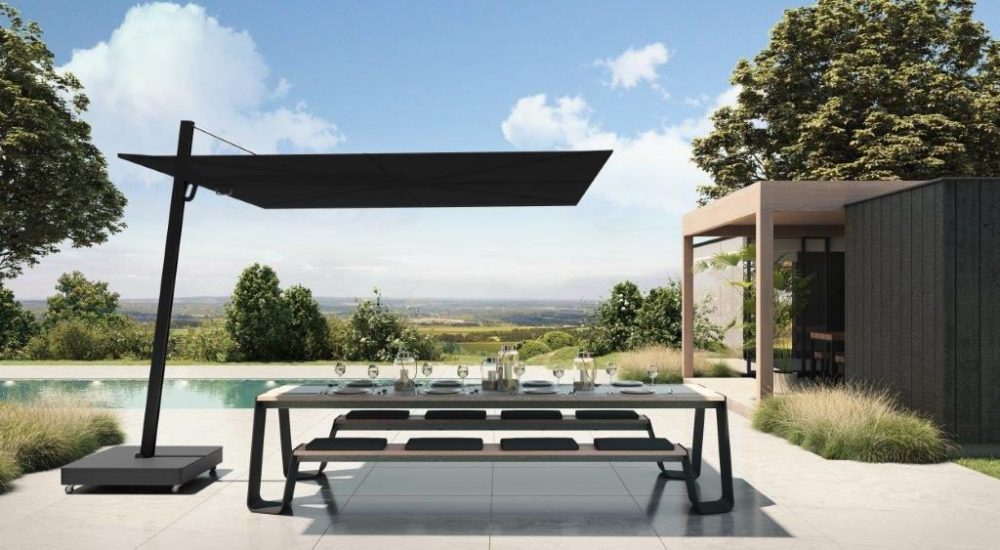 Instant Shade Umbrella Versa UX Package - 3m Square - Full Black