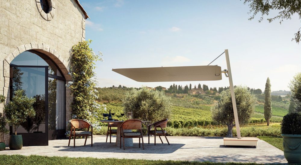 Instant Shade Umbrellas Versa UX Package, inc. Base + Pavers