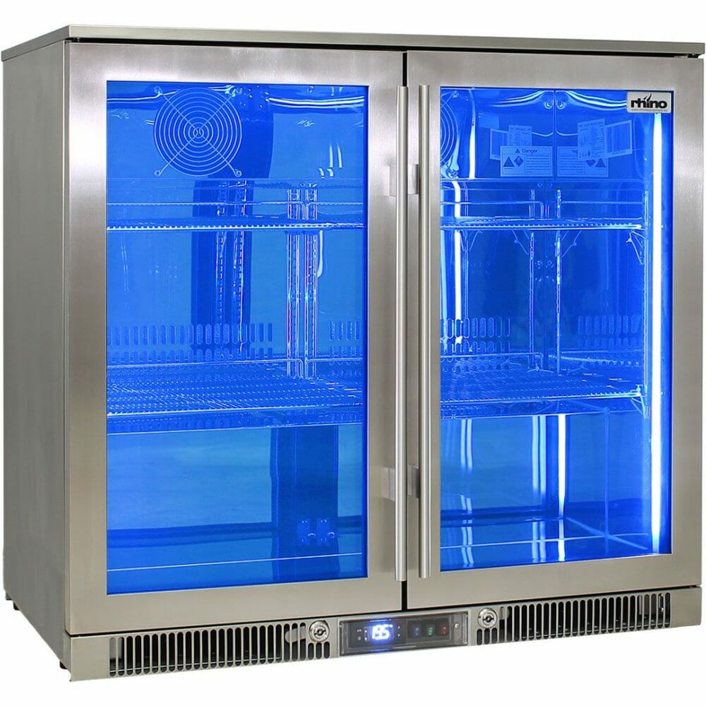 Rhino - ENV2H-SS - Stainless Steel Glass Door Marine Grade Bar Fridge - Image 3