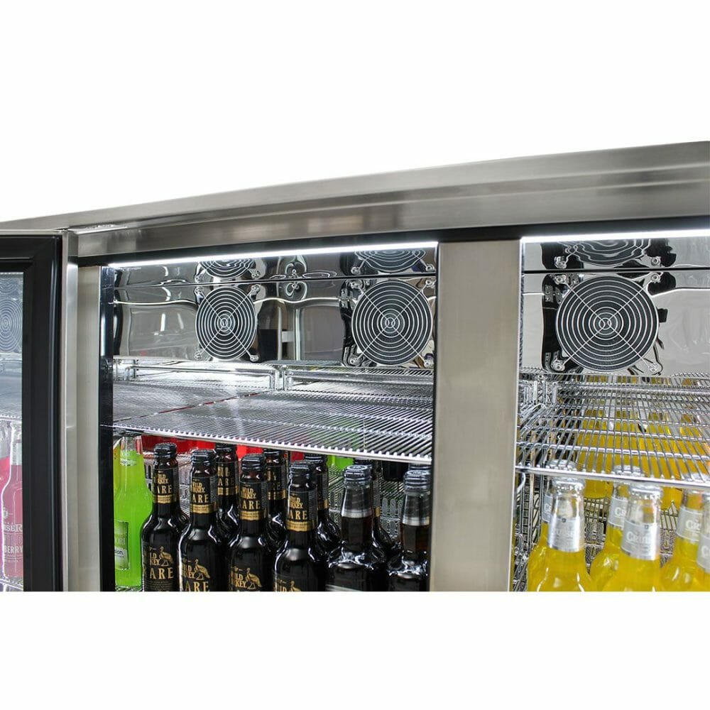 Rhino - ENV3H-SS - Stainless Steel Glass Door Marine Grade Bar Fridge - Image 6