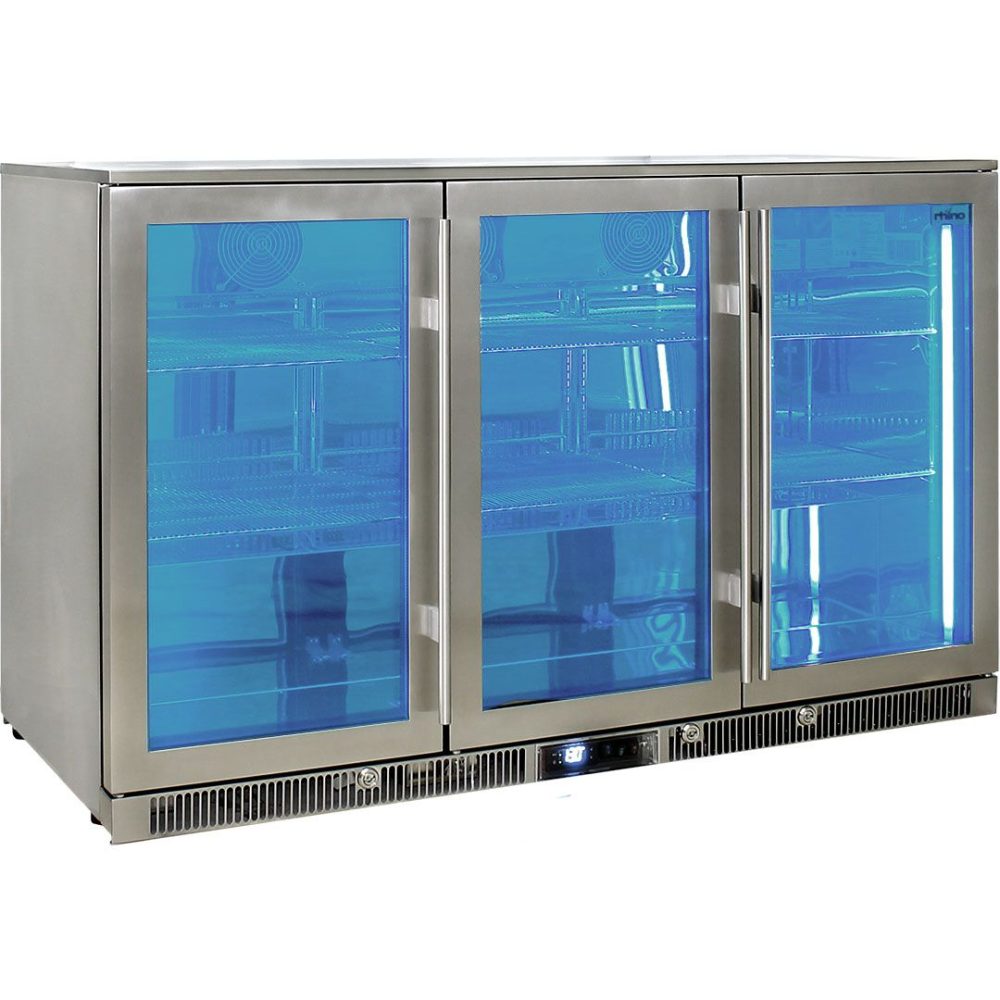 Rhino - ENV3H-SS - Stainless Steel Glass Door Marine Grade Bar Fridge - Image 4