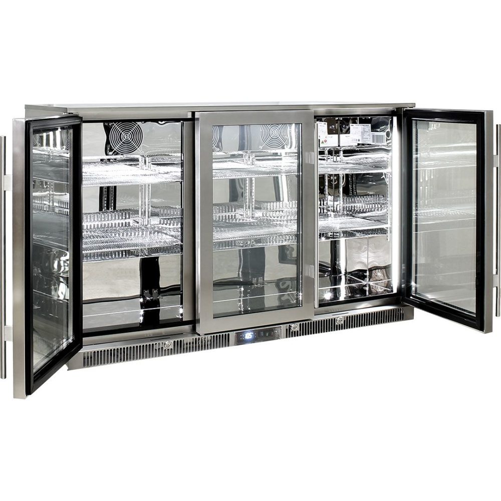 Rhino - ENV3H-SS - Stainless Steel Glass Door Marine Grade Bar Fridge - Image 3