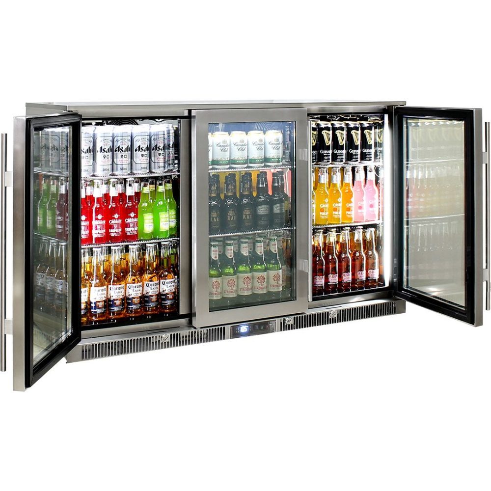 Rhino - ENV3H-SS - Stainless Steel Glass Door Marine Grade Bar Fridge - Image 2