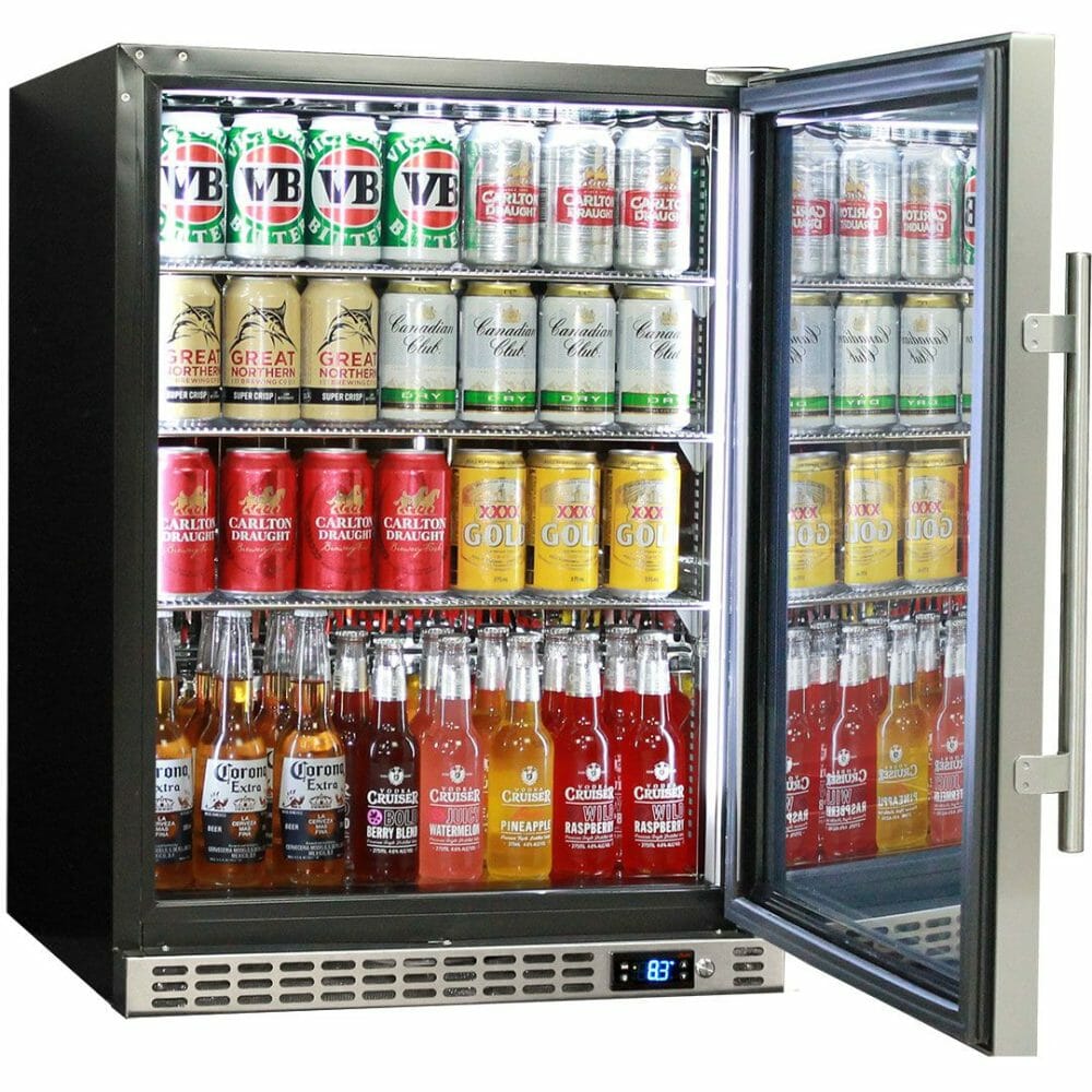 Schmick - SK156-SD - 140 Litre Solid Stainless Steel Door Bar Fridge