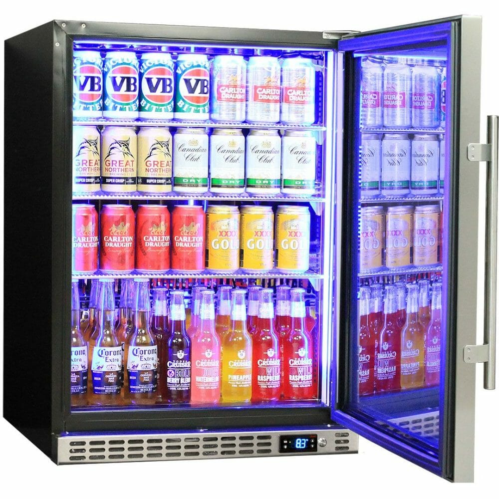 Schmick - SK156-SD - 140 Litre Solid Stainless Steel Door Bar Fridge