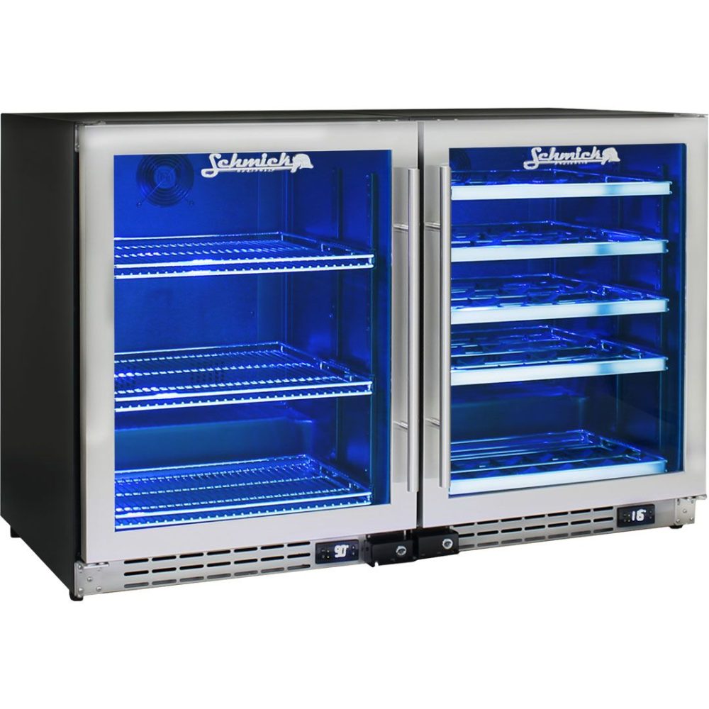 Schmick - JC132-Combo - 264 Litre Under Bench Beer and Wine Bar Fridge