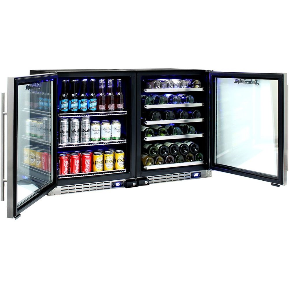 Schmick - JC132-COMBO - Stainless Steel Door Triple Glazed Beer & Wine Fridge - Combo - Image 4