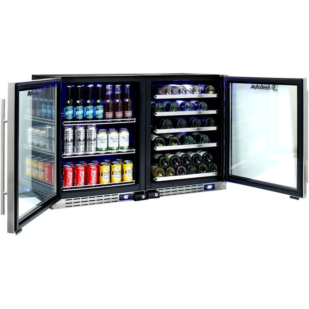 Schmick - JC132-Combo - 264 Litre Under Bench Beer and Wine Bar Fridge