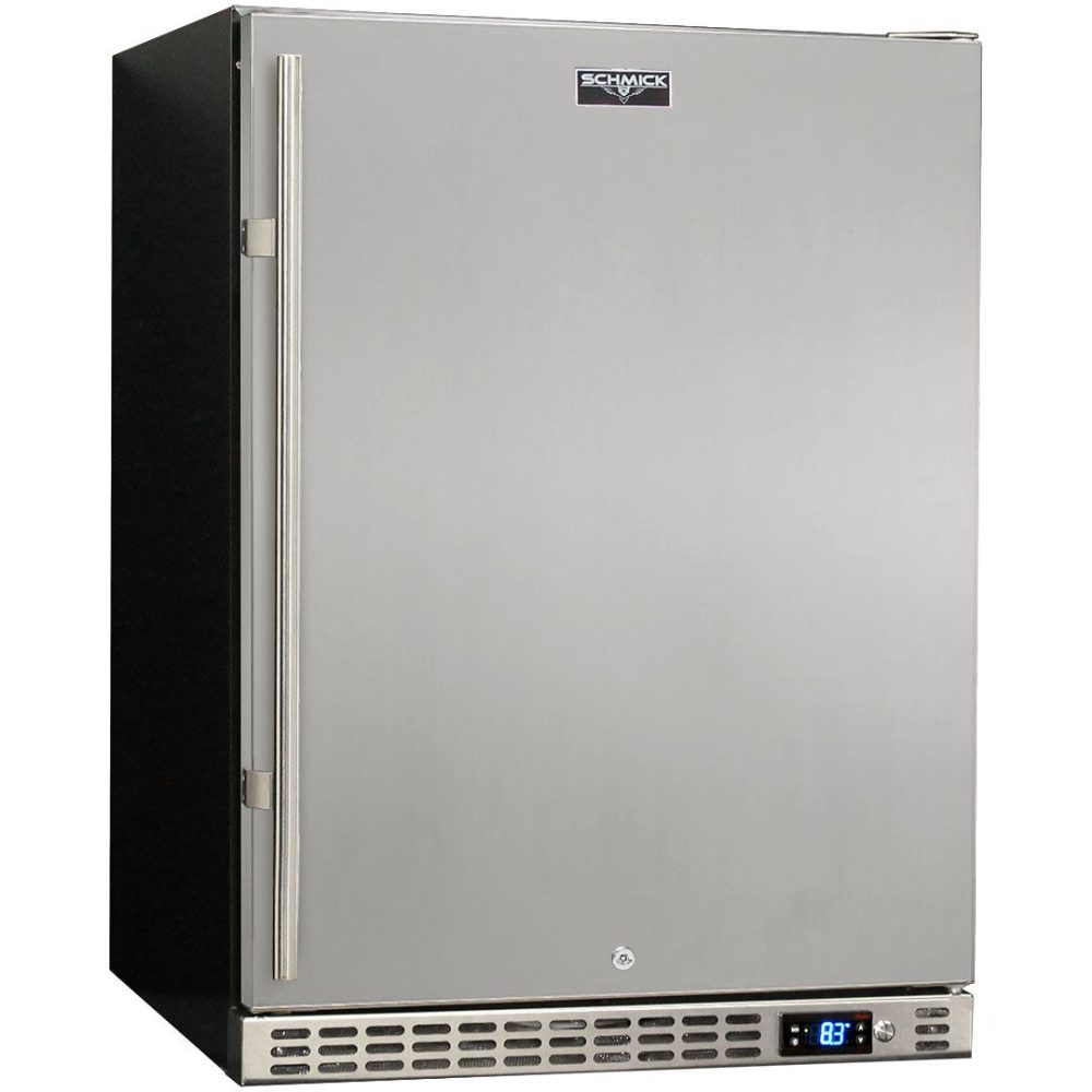 Schmick - SK156-SD - Stainless Steel Solid Door Bar Fridge - Right Hinged (Reversible)